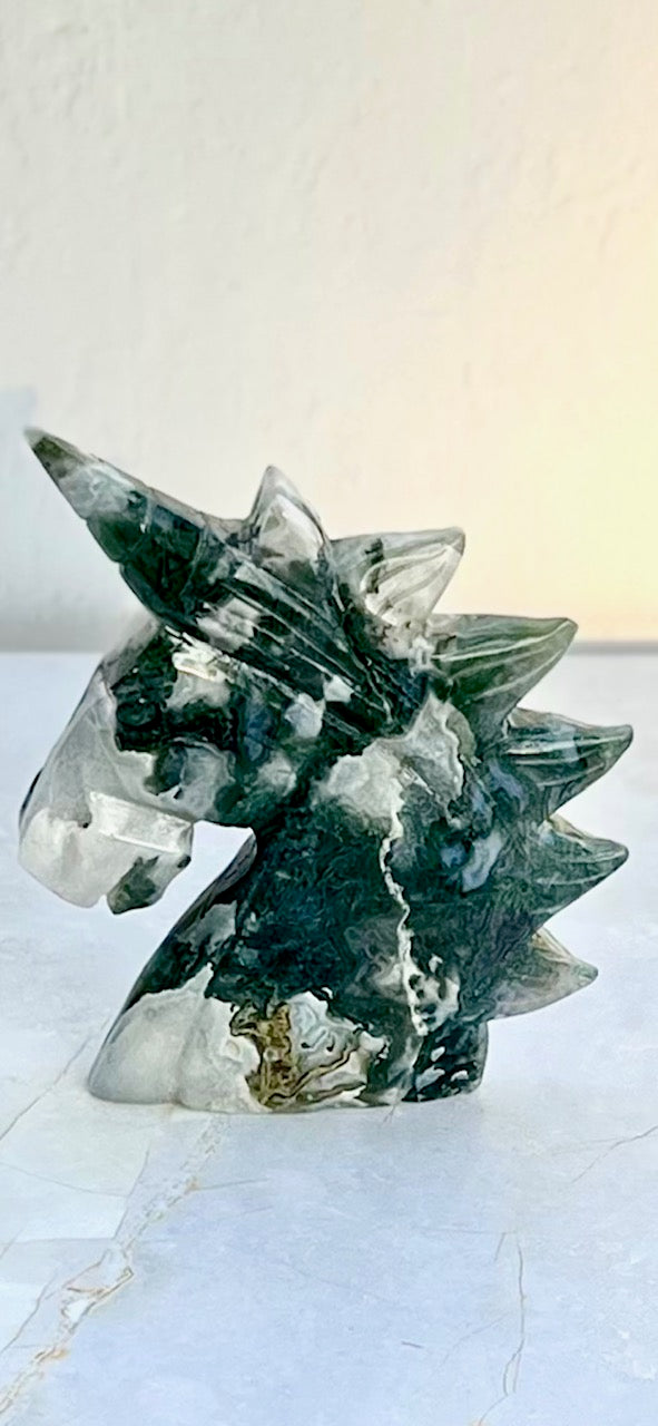 Moss Agate Unicorn